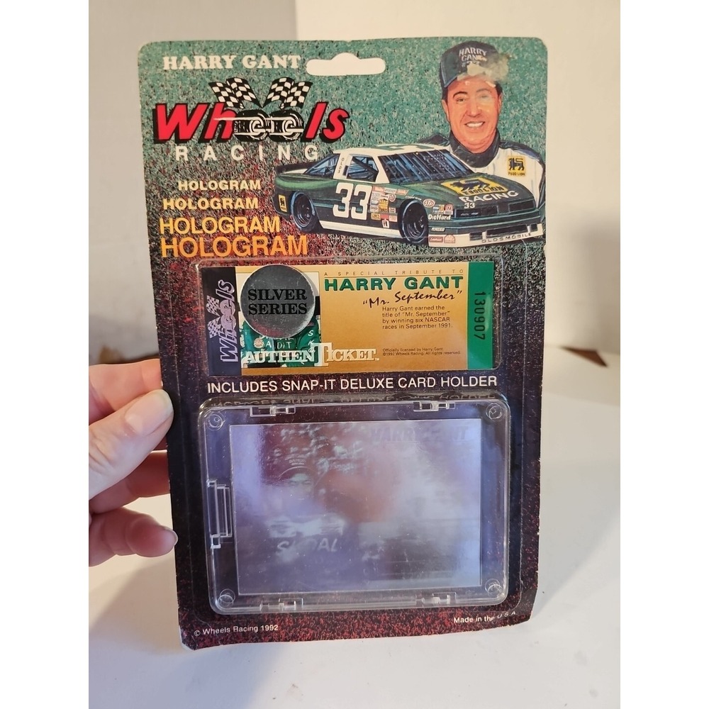 1992 Wheels Racing Harry Gant  Hologram Card + Ticket‎ Original Package
